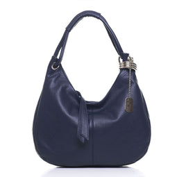 Anna Morellini Alba - Schoudertas - 100% Italiaans Leer - 38 x 34 x 10 cm - Blauw