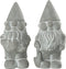J-Line figuur Kabouter - cement - grijs - large - 2 stuks