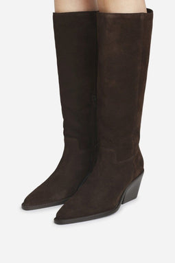 Bronx next-low-kole - Cowboylaarzen - 7cm hakhoogte - Donkerbruin