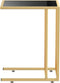 vidaXL - Computer - bijzettafel - 50x35x65 - cm - gehard - glas - zwart