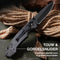 The Verge® Edge X01 - Survival Zakmes - RVS Vouwmes met Glasbreker en Broekclip - Zwart - Incl. Luxe Cadeauverpakking