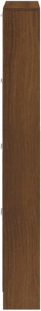 vidaXL - Schoenenkast - 59x17x150 - cm - bewerkt - hout - bruin - eikenkleur