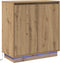 vidaXL - Sideboard - met - LED - Artisan - Eik - 71x34,5x75 - cm - Geengineerd - Hout