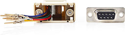 Nedis Seriële Adapter - Adapter - D-SUB 9-Pins Male - RJ45 Female - Vernikkeld - Ivoor - Doos