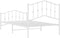 vidaXL - Bedframe - met - hoofd- - en - voeteneinde metaal - wit - 100x190 - cm