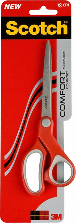 Schaar scotch 20cm comfort rood blister