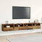 vidaXL - TV - Wandkasten - 2 - stuks - Oud - Hout - 100x30x30 - cm - Gelaagd - Hout