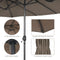Coast Dubbele Parasol 470x280x245cm (LxBxH) - Bruin