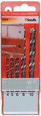 Kwb 39500 - Betonborenset 5 delig - 4-10 mm hardmetalen punt in kunststof opbergcassette (1 set)