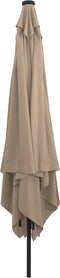 vidaXL - Vierkante - Tuinparasol - met - LED - Verlichting - 295x245 - cm - Taupe