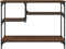 vidaXL - Wandtafel - met - schappen - 100x35x75 - cm - bruin - eikenkleur