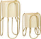 Mica Decorations Donau Bloempot op Standaard - Set van 2 - H45 x Ø22,5 cm - Lichtgeel Goud (2 stuks)
