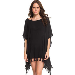 Roxy MAKE YOUR SOUL PONCHO SLD - M/L - Lichtgewicht viscose - Kwastjes
