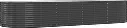 vidaXL - Plantenbak - 367x140x68 - cm - gepoedercoat - staal - antracietkleurig