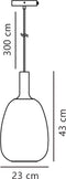 Nordlux Alton 23-hanglamp-E27-smoke glas/zwart