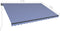 vidaXL - Luifel - handmatig - uittrekbaar - met - LED - 600x300 - cm - blauw - en - wit