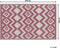 DEWAS - Outdoor kleed - Roze - 180 x 270 cm - Polypropyleen