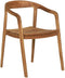 House Nordic Eetkamerstoel Otero - Teak - Scandinavisch design met armleuningen - Naturel (2 stuks)