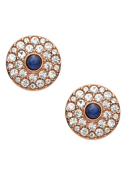 Fossil JF03583791 - Oorstekers - Roestvrij staal met strass - 8,6 mm
