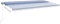 vidaXL - Luifel - automatisch - met - LED - en - windsensor - 600x350 - cm - blauw - wit