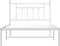 vidaXL - Bedframe - met - hoofd- - en - voeteneinde - metaal - wit - 107x203 - cm