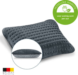 Beurer HK 48 Warmtekussen - Stijlvol, Zacht & Omkeerbaar - Snel warm, 3 Temperaturen en Automatische Uitschakeling - Cosy, Wasbare Hoes - Huiselijke Warmte voor Weinig cent p/u