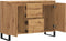 vidaXL - Dressoir - 104x35x70 - cm - bewerkt - hout - artisanaal - eikenkleurig