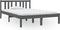 vidaXL - Bedframe - massief - hout - grijs - 120x190 - cm