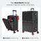 ONYX Kofferset - Handbagage 35L en Check-in koffer 100L - TSA slot - Lichtgewicht - Zwart (2-delig)