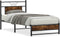 vidaXL - Bedframe - zonder - matras - hout - gerookt - eikenkleurig - 75x190 - cm