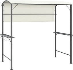 vidaXL - Prieel - met - dak - 220x110x200 - cm - crèmekleurig