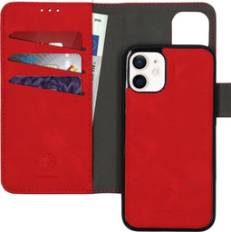 iMoshion Hoesje Geschikt voor iPhone 12 Mini Hoesje Met Pasjeshouder - iMoshion Uitneembare 2-in-1 Luxe Bookcase - Rood