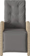 vidaXL - Tuinstoelen - 2 - st - verstelbaar - voetensteun - poly - rattan - beige - mix