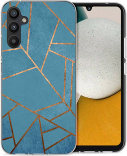 iMoshion Hoesje Siliconen Geschikt voor Samsung Galaxy A34 (5G) - iMoshion Design hoesje - Blauw / Blue Graphic