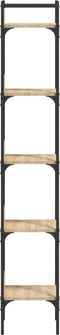 vidaXL - Boekenkast - 5-laags - 35x30x174 - cm - bewerkt - hout - sonoma - eikenkleur