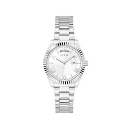 Guess LUNA GW0308L1 - Polshorloge 36mm - Zilverkleurig met Romeinse cijfers - Wit