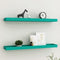 vidaXL - Wandschappen - 2 - st - Loggia - 80x15x4 - cm - MDF - blauw
