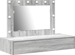 vidaXL - Wandkast-Poutafel - met - LED-verlichting - in - Grijs - Sonoma