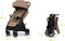 Lionelo Ingrid - Buggy - Auto-Folding Systeem - 360° EVA Wielen - XXL Luifel UPF50+ - Beige
