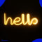 Neon Lamp - Hello Geel - Incl. 3 Batterijen - Neon Verlichting - Neon Led Lamp - Neon Wandlamp