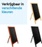 BRASQ Krijtstoepbord - Enkelzijdig - Weerbestendig - Zwart - 55x85 cm