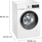 Siemens WG44G2ZEM - Wasmachine - 9 kg - 1400 tpm - A - iQdrive - zwart-wit
