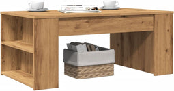 vidaXL - Salontafel - 102x55x42 - cm - bewerkt - hout - artisanaal - eikenkleur
