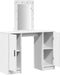 vidaXL - Kaptafel - met - LED - Verlichting - - - Wit - 102 - x - 33 - x - 135 - cm