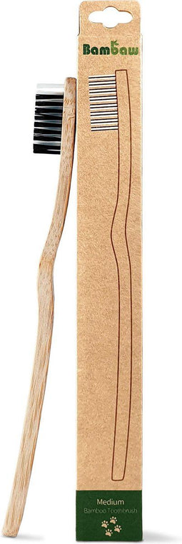 Bamboe Tandenborstel | Medium | 1 Stuk | Houten Eco Tandenborstel | Bambaw
