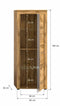 Furnilux Jam - Vitrinekast - Praktische indeling - Eiken - 35x60x159cm