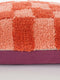 In The Mood Collection - Tuft Sierkussen - L45 x B45 x H10 cm - Geblokt - Rood Roze