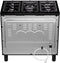 ETNA FG190ZWA - Gasfornuis 90 cm - 5 branders inclusief wokbrander - Zwart