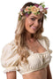 Dressforfun Anni - Dirndlblouse - Korte mouwen met franjes en kant