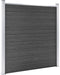 vidaXL - Schuttingpanelenset - 353x186 - cm - HKC - zwart
